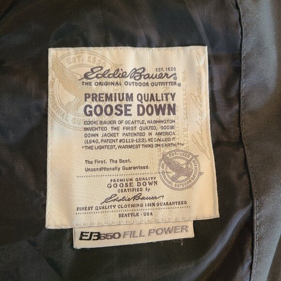 Eddie Bauer Mens EB650 Goose Down Puffer Vest S Green Gorpcore Outdoor Hiking - Picture 4 of 9